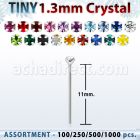 blk525 surtido por mayorpiercing nariz doblar tu mismo plata esterlina 925 0 6mm cristal redondo 1 25mm al por mayor