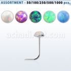 blk569 surtido por mayor piercing nariz plata l plata 925 0 6mm opalo redondo 2 5mm distribuidor