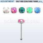 blk574 surtido por mayor piercings nariz plata piercings nariz hueso plata esterlina 925 0 6mm opalos sinteticos redondos 2 5mm distribuidor mayorista