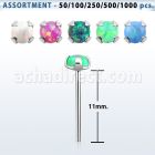 blk576 surtido por mayorpiercing nariz doblar tu mismo plata esterlina 925 0 6mm opalo redondo 2 5mm mayorista