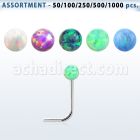 blk602 surtido por mayor piercing nariz plata l plata 925 0 6mm opalo bola 2mm distribuidor mayorista