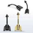 bn16taw banana ceja acero 316l pvd cono acero 3mm final flecha acero distribuidor mayorista