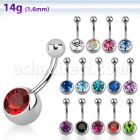 bn1cl piercing ombligo acero quirurgico bola grande joya bisel 10mm bola acero liso distribuidor mayorista