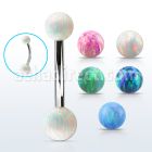 bn2ops piercing ombligo acero quirurgico bolas opalo 5mm 6mm mayorista