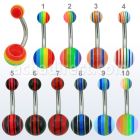 bnbd banana ombligo acero quirurgico bolas acrilicas cuentas 5 8mm 10mm al por mayor