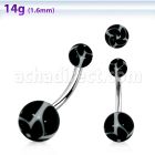 bndxh piercing ombligo acero quirurgico bolas acrilicas 5 & 8 mm molino 38 10mm distribuidor