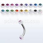 bneajb3 banana ceja acero quirurgico bolas bioflexibles 3mm cristal es bisel al por mayor