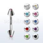 bnecnc banana ceja acero quirurgico conos joya 4mm mayorista