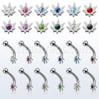 bnemac banana ceja acero quirurgico hoja marihuana cristal centro lado bola 3mm 8mm distribuidor mayorista