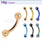 bnetb banana ceja acero quirurgico pvd bolas 3mm distribuidor mayorista