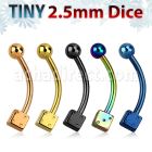 bnetdi25 banana ceja acero quirurgico anodizado dado acero 2 5mm bola acero 2 5mm al por mayor