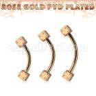 bnett2ds banana ceja acero 316l pvd oro rosa dados 3mm distribuidor