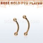 bnettb25 banana ceja acero 316l pvd oro rosa bolas 2 5mm distribuidor