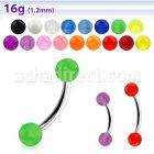 bneuvb banana ceja acero quirurgico bolas acrilico uv 3mm venta