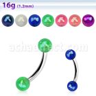 bneuvbab banana ceja acero quirurgico bolas acrilicas recubrimiento ab 3mm al por mayor