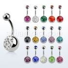 bnmtj15j piercing ombligo acero quirurgico media bola acero 10mm cristal ferido bola joya bisel 5mm 8mm 14mm distribuidor mayorista