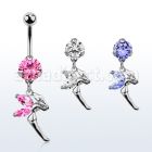 bnrz103 piercing ombligo acero quirurgico zirconia 8mm colgante hada alas zirconia 38 10mm venta