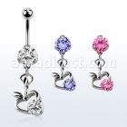 bnrz374 piercing ombligo acero quirurgico zirconia 8mm colgante manzana zirconita redonda 38 10mm venta