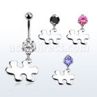 bnrz615 piercing ombligo acero quirurgico zirconia 8mm colgante apoyo autismo pieza rompacabezas 38 10mm distribuidor