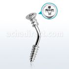 bnscw piercing ombligo acero quirurgico tornillo estrella rosca 14g rosca mayorista