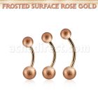 bntt2fos banana ombligo acero 316l pvd oro rosa bolas acero esmerilado 5mm 6mm distribuidor