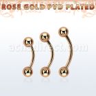 bnttb5 banana ceja acero 316l pvd oro rosa bolas 5mm distribuidor mayorista