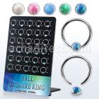 board 30 steel ball closure ring 10mm 4mm disk with opal