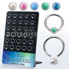 board 30 steel ball closure ring 8   10mm 4mm disk w opal