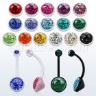 br962 distribuidor mayorista display 60 pares piercings oreja plata esterlina cristal redondo claro 1 5mm 4mm al por mayor
