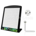 brac11 display expositor 120 piercing nariz l acrilico transparente cristal claro redondo 1 5mm distribuidor mayorista