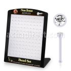 brac19 display 120 piercing nariz hueso bio flexible redonda 2 5mm cristal swarovski bisel venta