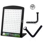 brac1 display expositor 120 piercing nariz l acrilico negro cristal claro redondo 1 5mm distribuidor