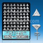 brcztr display 36 pares piercings oreja plata esterlina zirconia claras tri 6mm 8mm mayorista