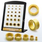 brdpwj display 24 dilataciones tunel doble flare madera jaca 3mm 12mm al por mayor