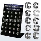brehvcf display 30 piercing helix tipo ear cuff plata esterlina 925 disenos variados distribuidor