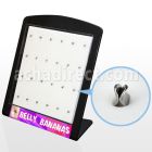 brey5 display acrilico piercings display vacio espuma blanca 24 clips piercing ombligo venta
