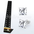 brmsq display tri 13 pares piercings oreja zirconia clara 2mm 8mm distribuidor mayorista