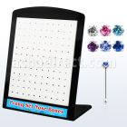 brnbpm display 120 piercing nariz hueso plata esterlina 925 0 6mm cristal redondo 1 5mm al por mayor