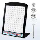 brnbpmc7 display 120 piercing nariz hueso plata 925 0 6mm cristal claro redondo 1.25 1 5mm 2mm distribuidor mayorista