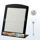 brnbzc display 120 piercing nariz hueso plata esterlina 925 0 6mm zirconia redonda 1 5mm mayorista