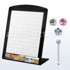 brnbzm display 120 piercing nariz hueso plata esterlina 925 0 6mm zirconia redondas 1 5mm distribuidor