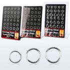 brnhm13 display 60 aros continuos plata 925 8mm 12mm venta