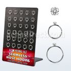 brnhm26 display 60 aro continuo nariz plata 925 0 6mm zirconia redonda 2mm 516 & 38 8mm & 10mm venta