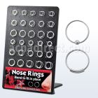 brnhm2 display 60 aros nariz plata esterlina bola 0 6mm 8mm 12mm distribuidor