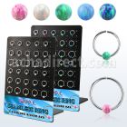 brnhm42 display 30 aro continuo plata 925 opalo 3mm 8mm 12mm mayorista