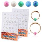 brnhm47 display 30 aro nariz continuo plata 925 0 6mm oro rosa bola opalo 3mm 8mm 12mm mayorista