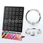 brnhm49 display 30 aro continuo plata 925 piercing septum 1mm zirconia 2mm centro entre 1 5mm 10mm venta