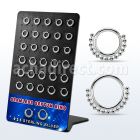 brnhm54 display 30 aro continuo plata 925 piercing septum con 1mm cuentas 8mm 10mm venta