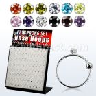 brnhmx11 display 96 aros nariz plata 925 0 6mm bola cierre zirconia redonda 2mm 8mm 10mm distribuidor