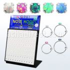 brnhmx23 display 96 aros nariz plata 925 0 6mm bola cierre opalo redondo 2mm 8mm 10mm al por mayor